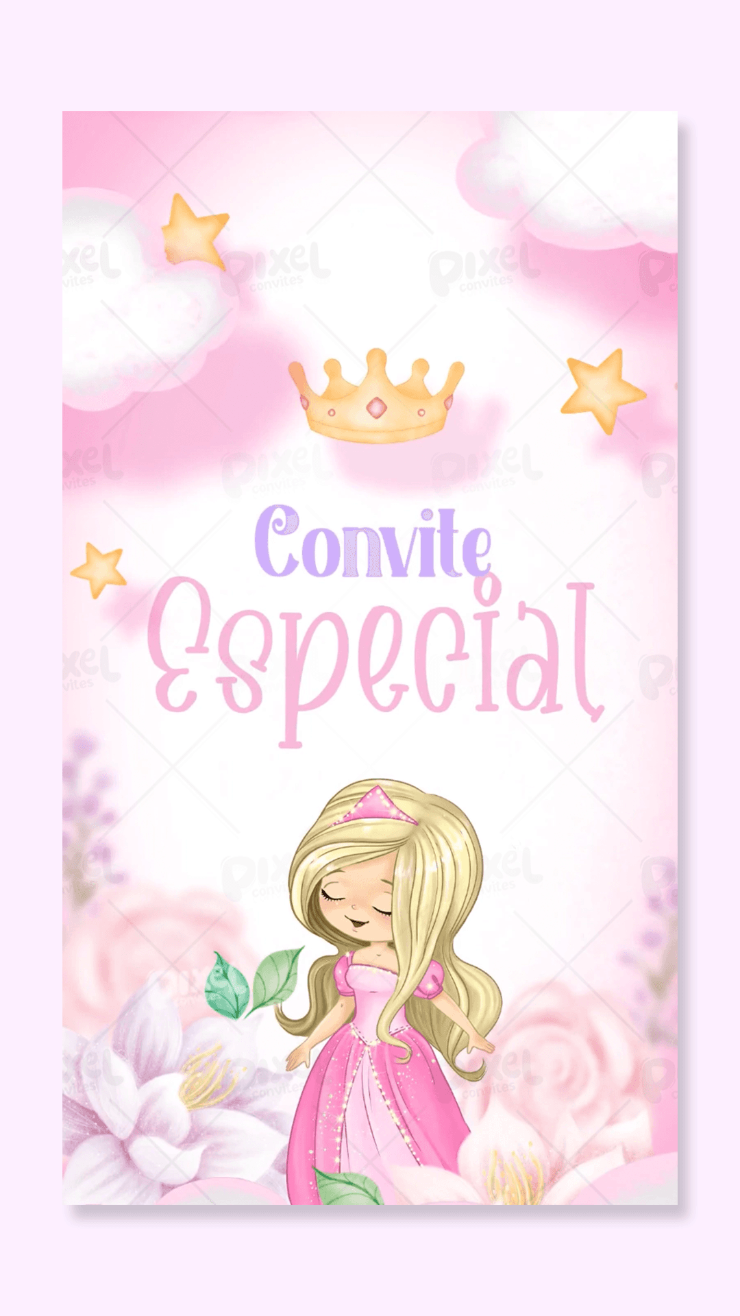 Convite Animado Princesas Da Disney Baby Uma Nova Princesa No Reino