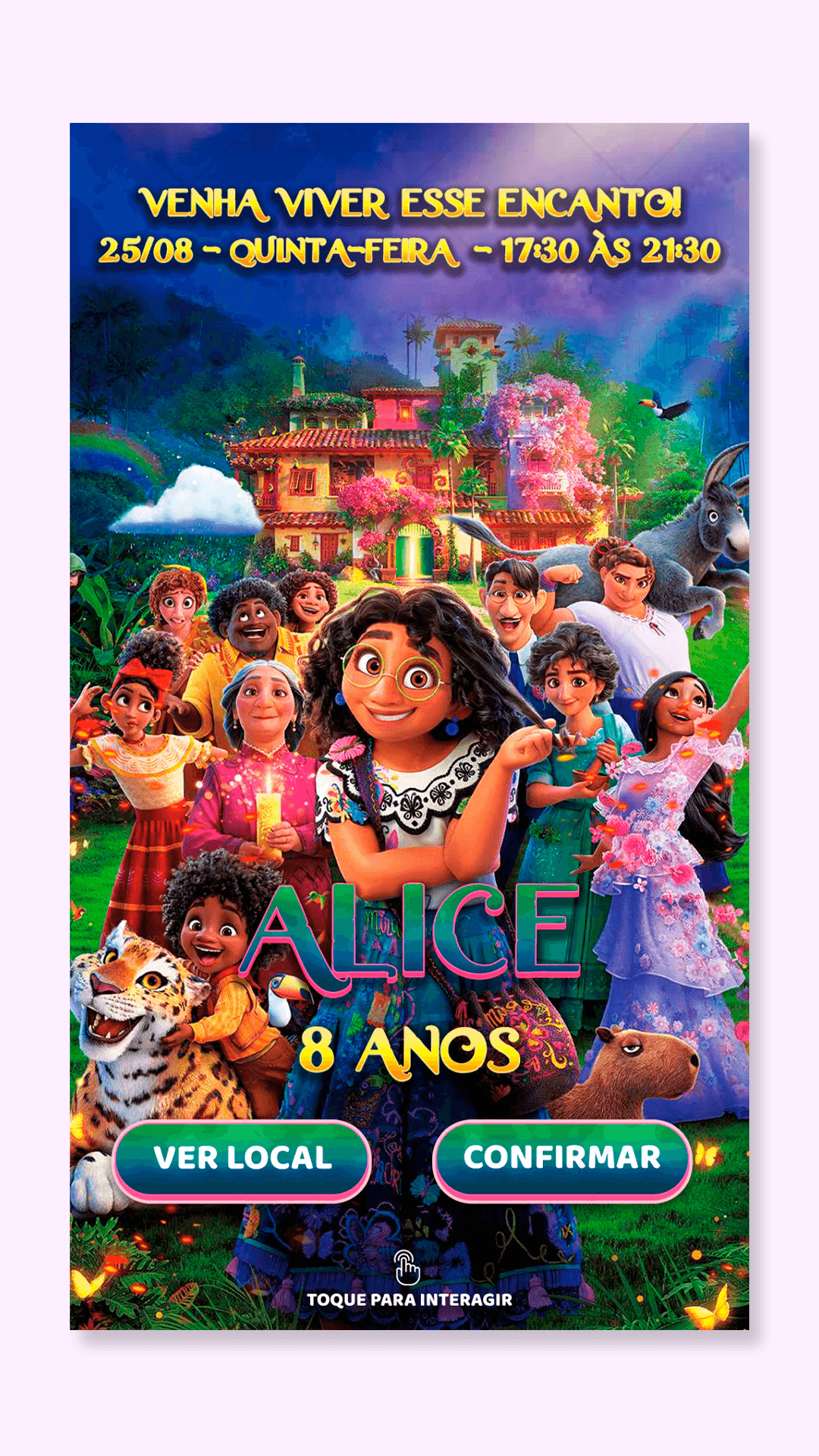 Convite Interativo Encanto