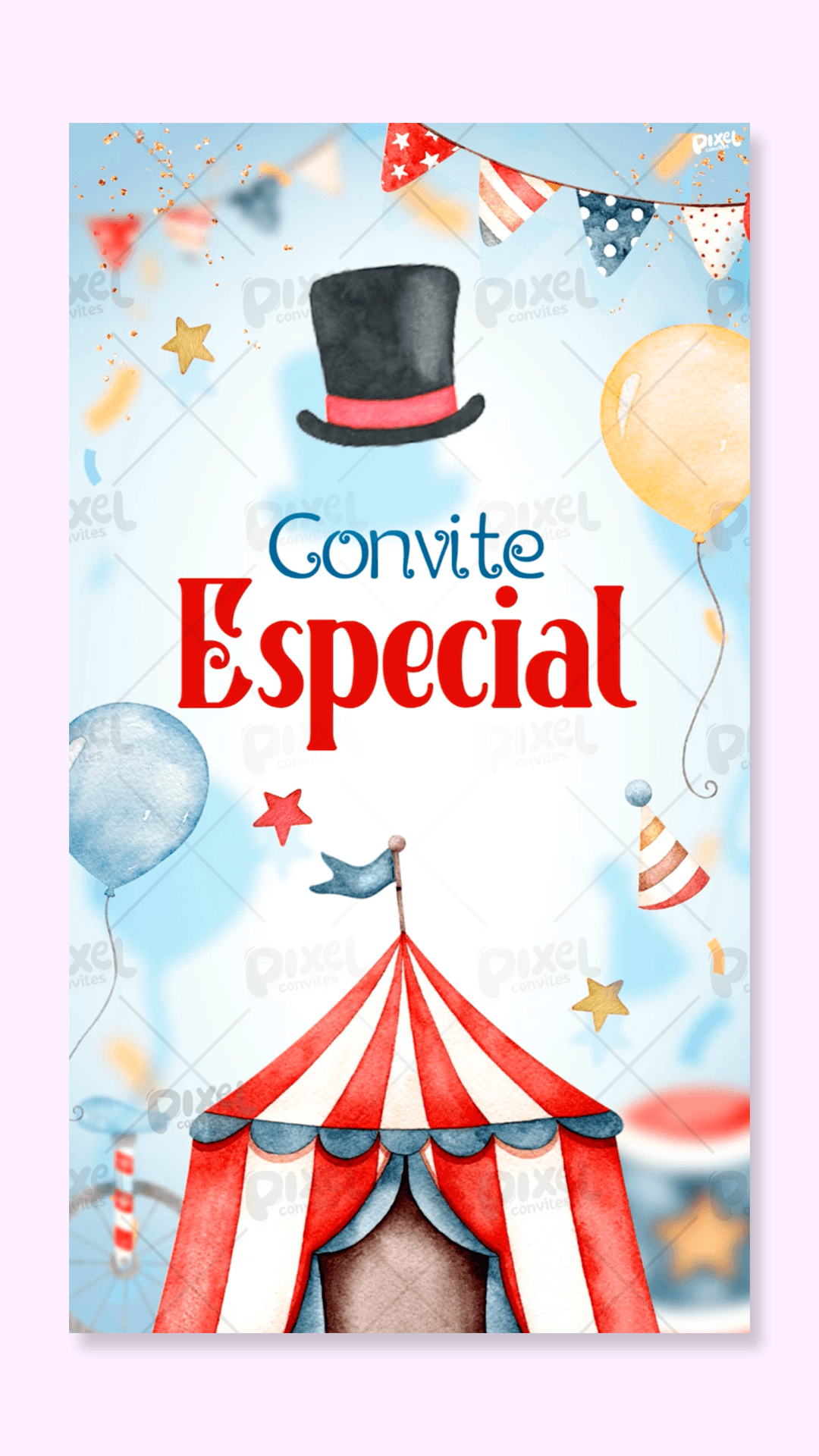 Convite Animado Circo O Grande Espetáculo