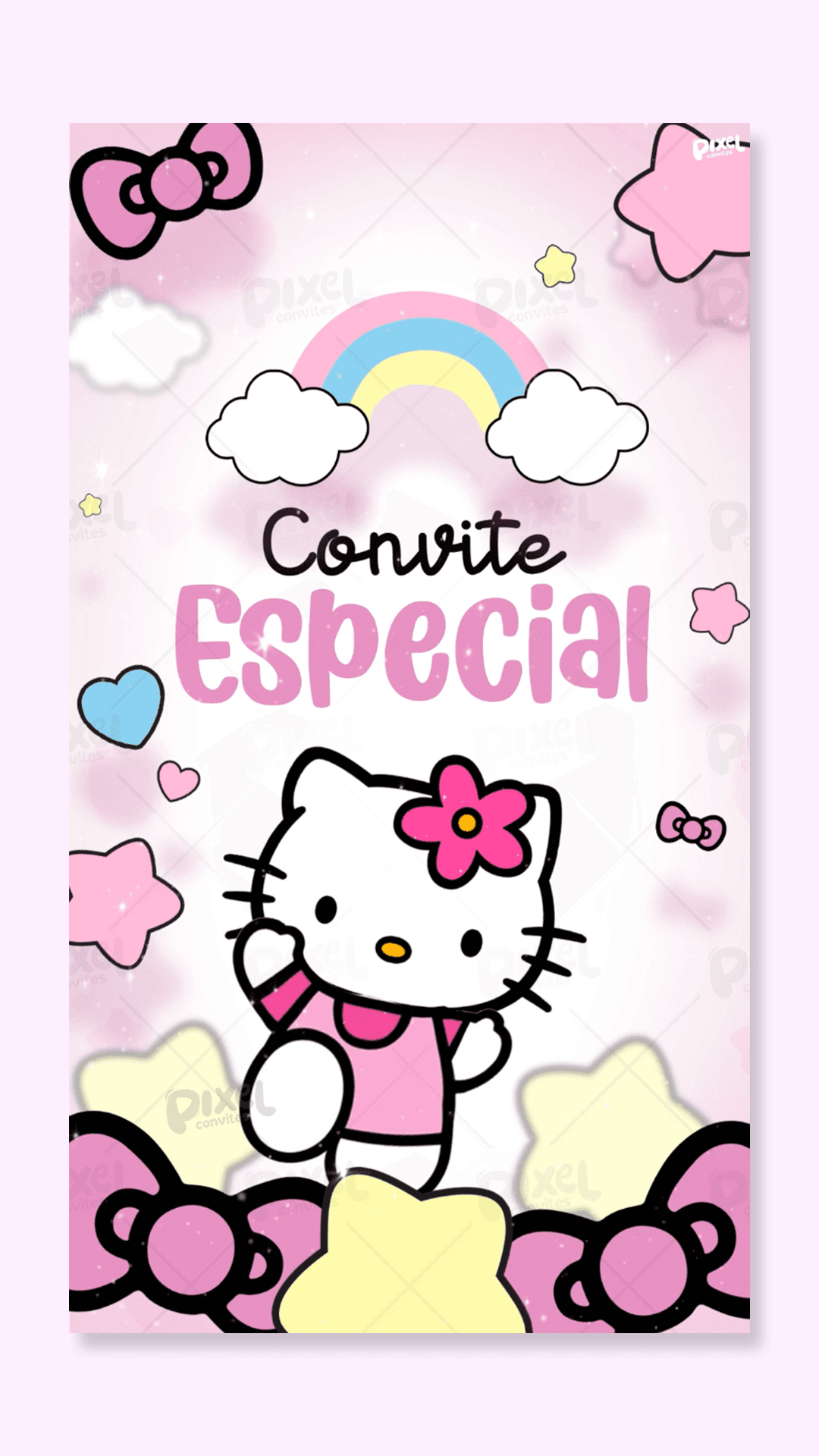 Convite Animado Hello Kitty E Seus Amigos