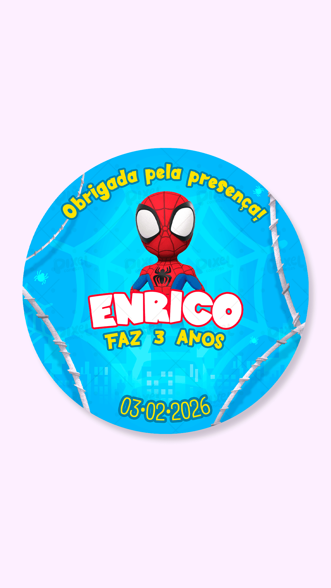 Tag Redonda O Espetacular Homem-Aranha Baby