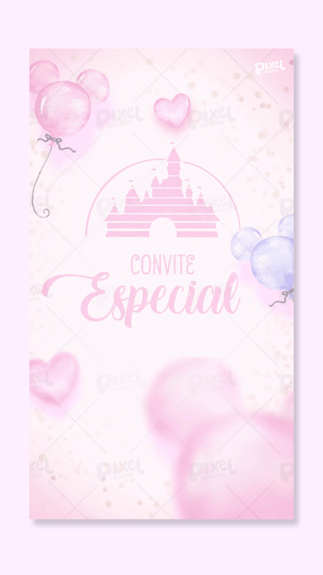 Convite Animado Turma Da Minnie Rosa Na Disney