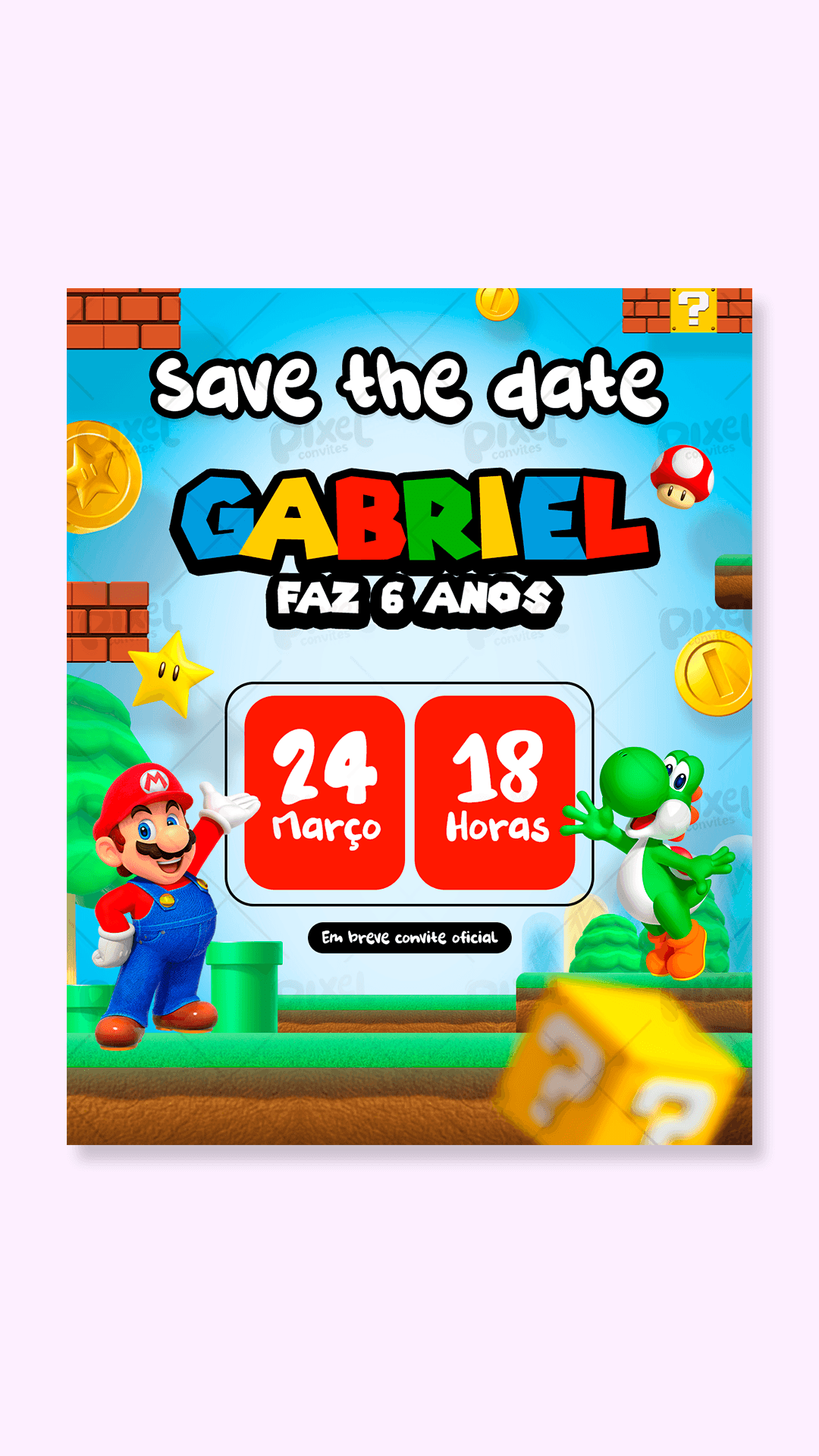 Save The Date Super Mario