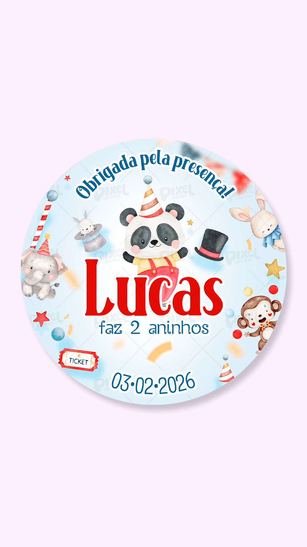 Tag Redonda Circo O Grande Espetáculo