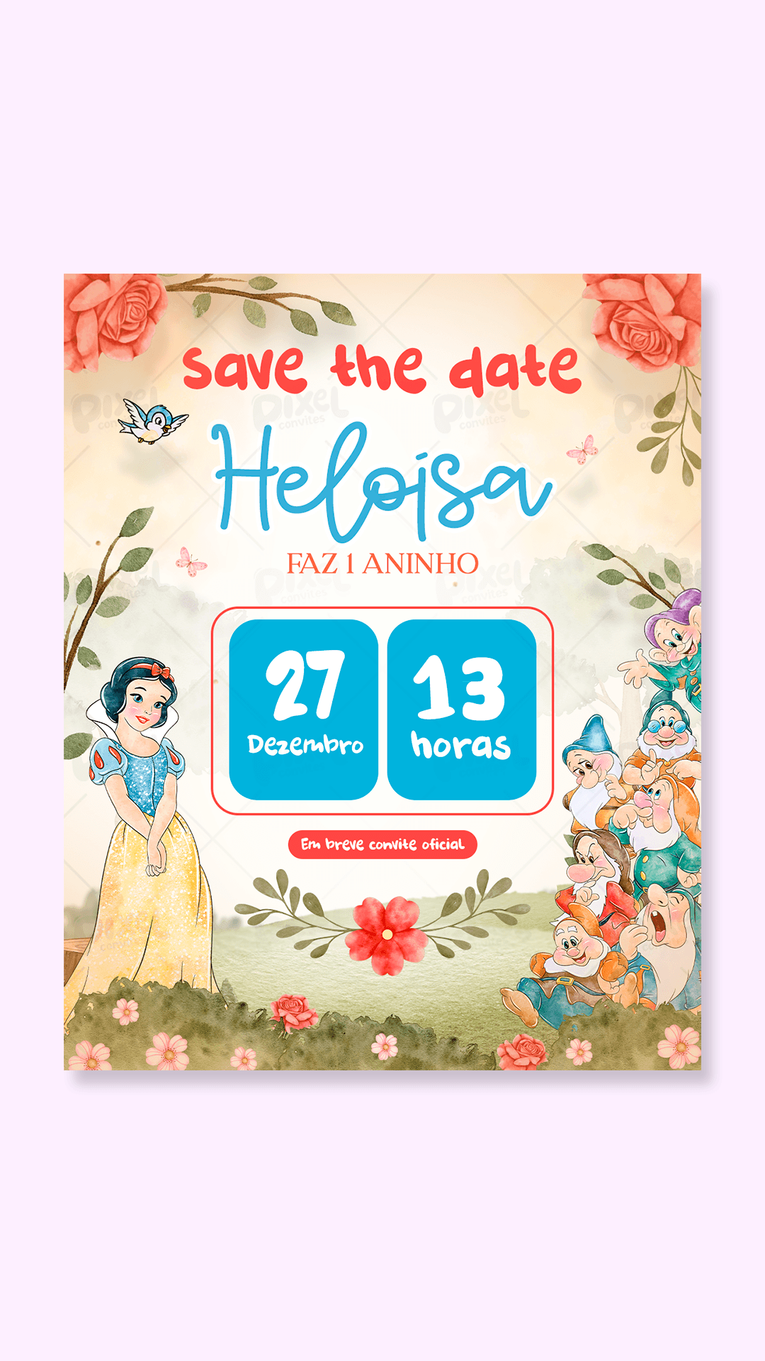 Save The Date Bosque Da Branca De Neve