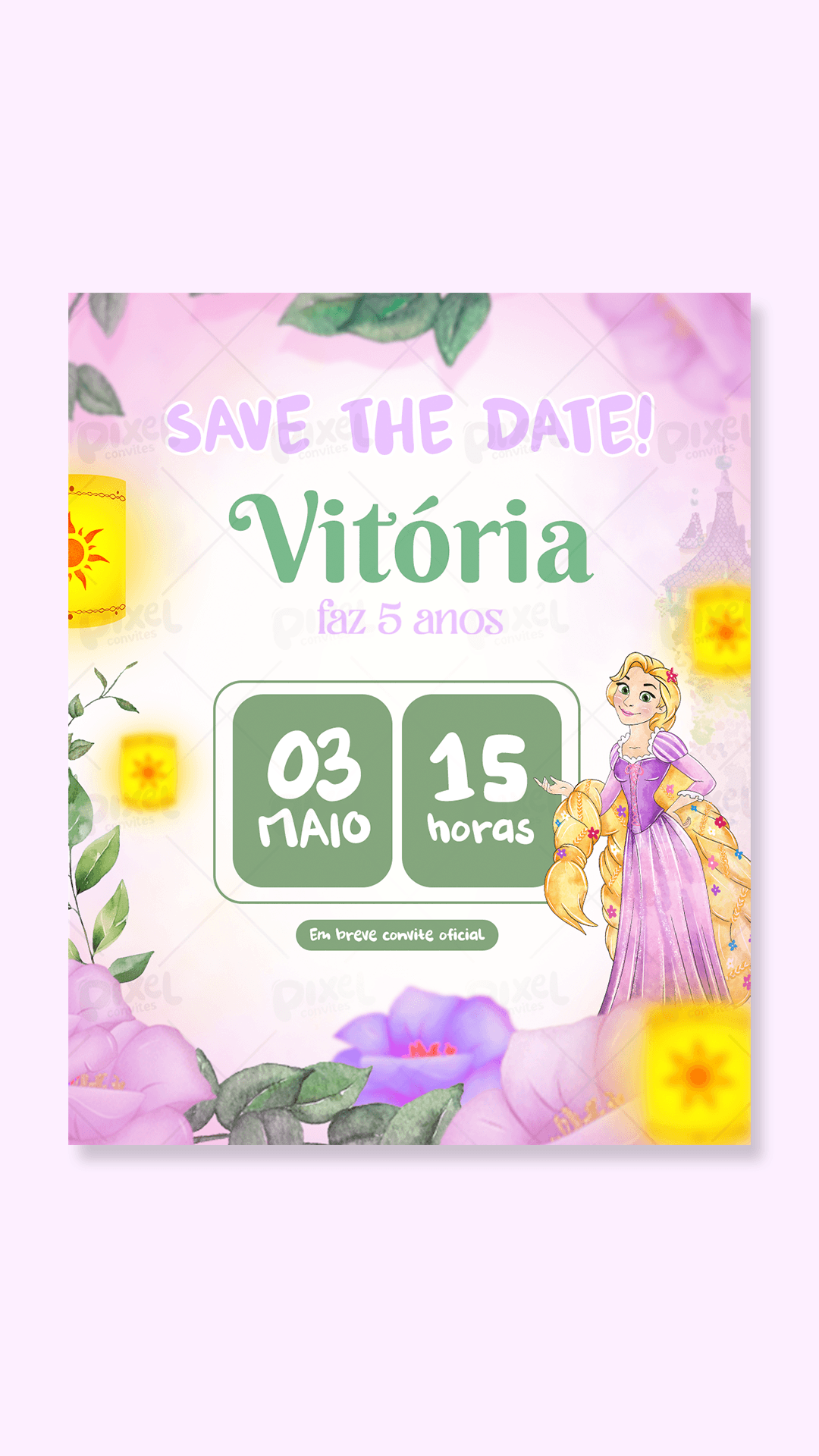 Save The Date Rapunzel Festa Das Lanternas