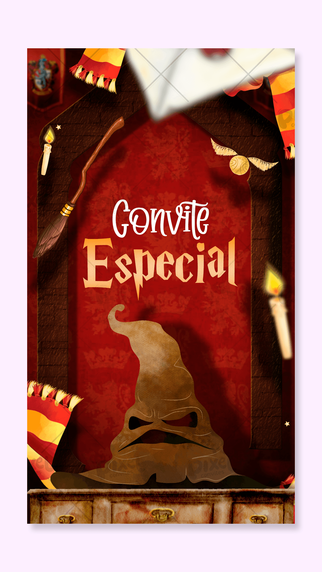 Convite Animado Harry Potter O Escolhido de Grifinória