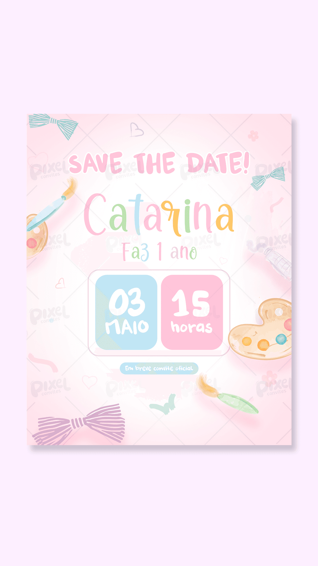 Save The Date Festa No Ateliê