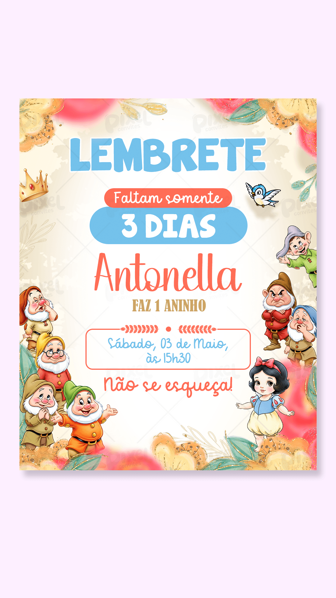 Lembrete Branca De Neve Baby O Início De Um Reinado