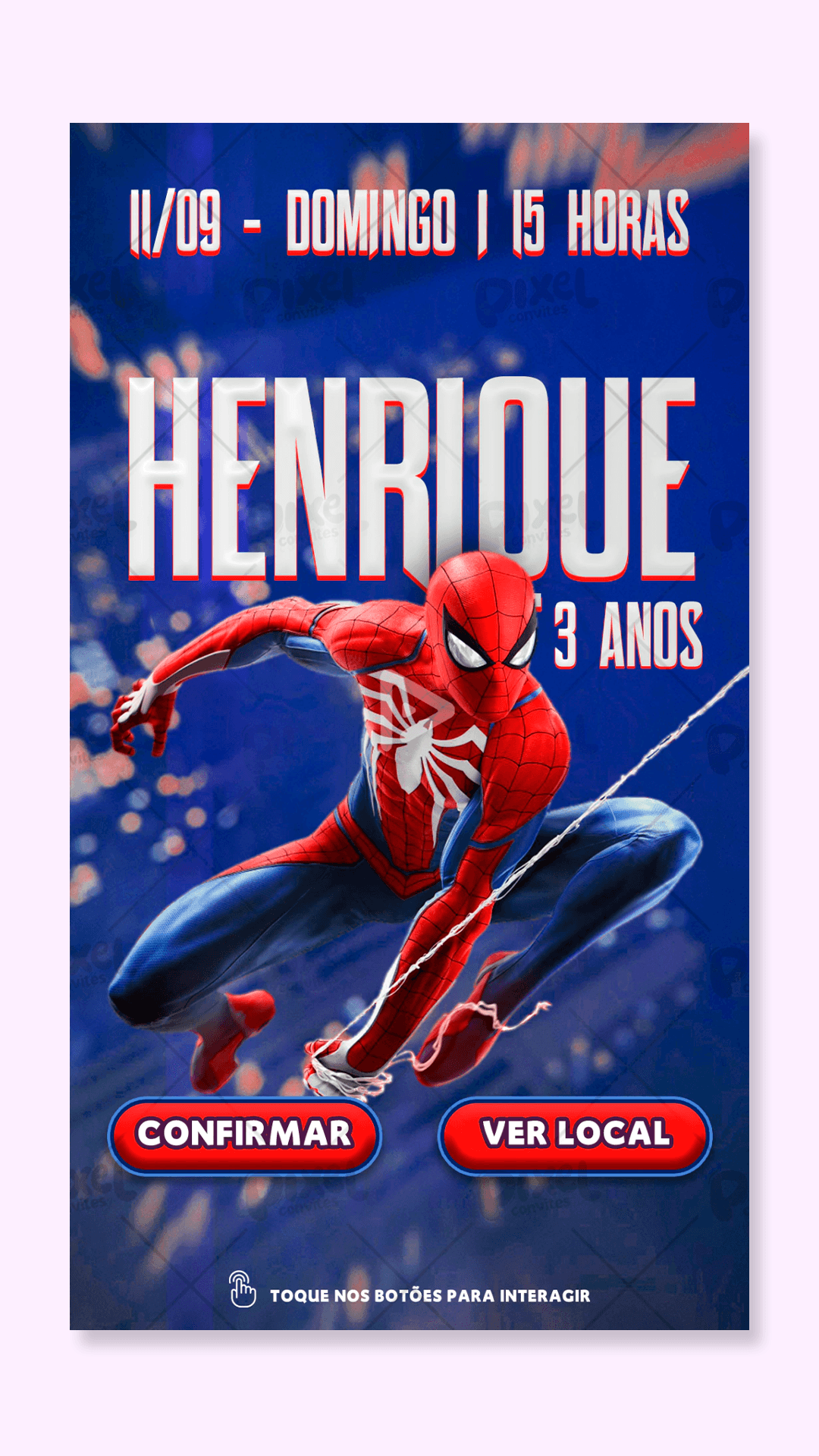 Convite Interativo O Homem Aranha