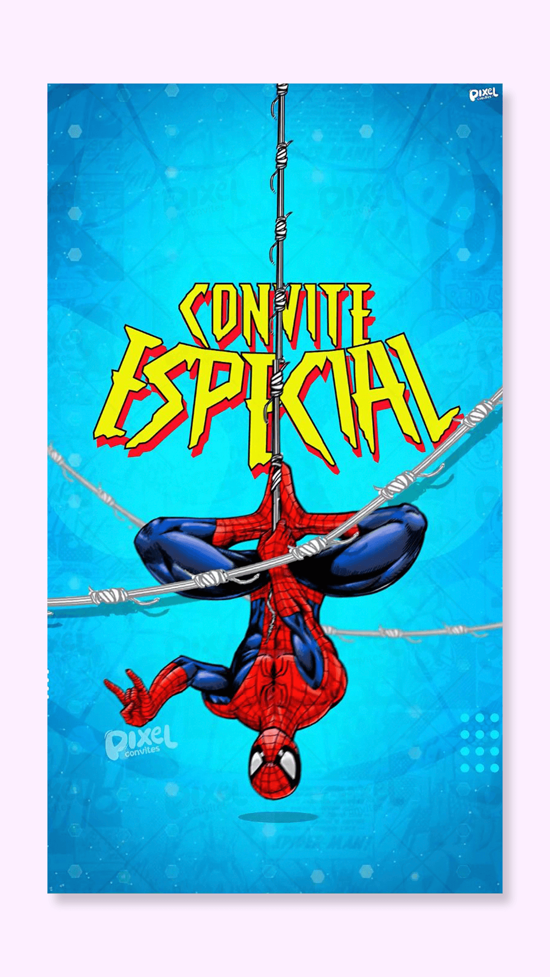 Convite Animado Homem-Aranha O Amigão Da Vizinhança