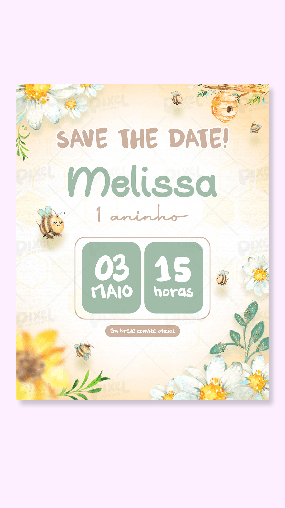 Save The Date Jardim Das Abelhinhas
