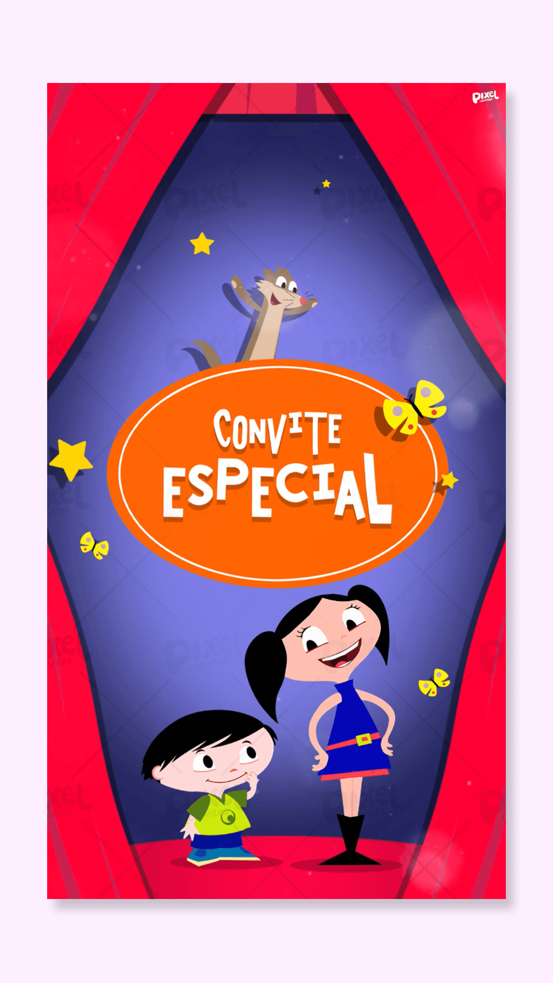 Convite Animado Show Da Luna Festa Das Descobertas