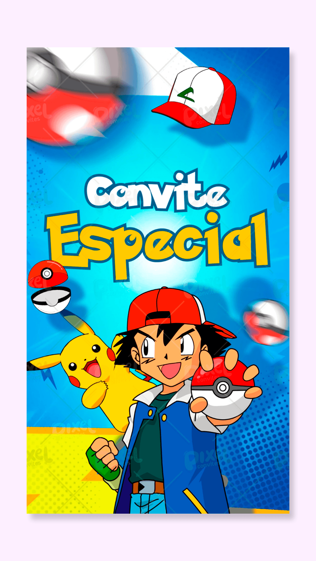 Convite Animado Pokémon Exploradores Da Diversão