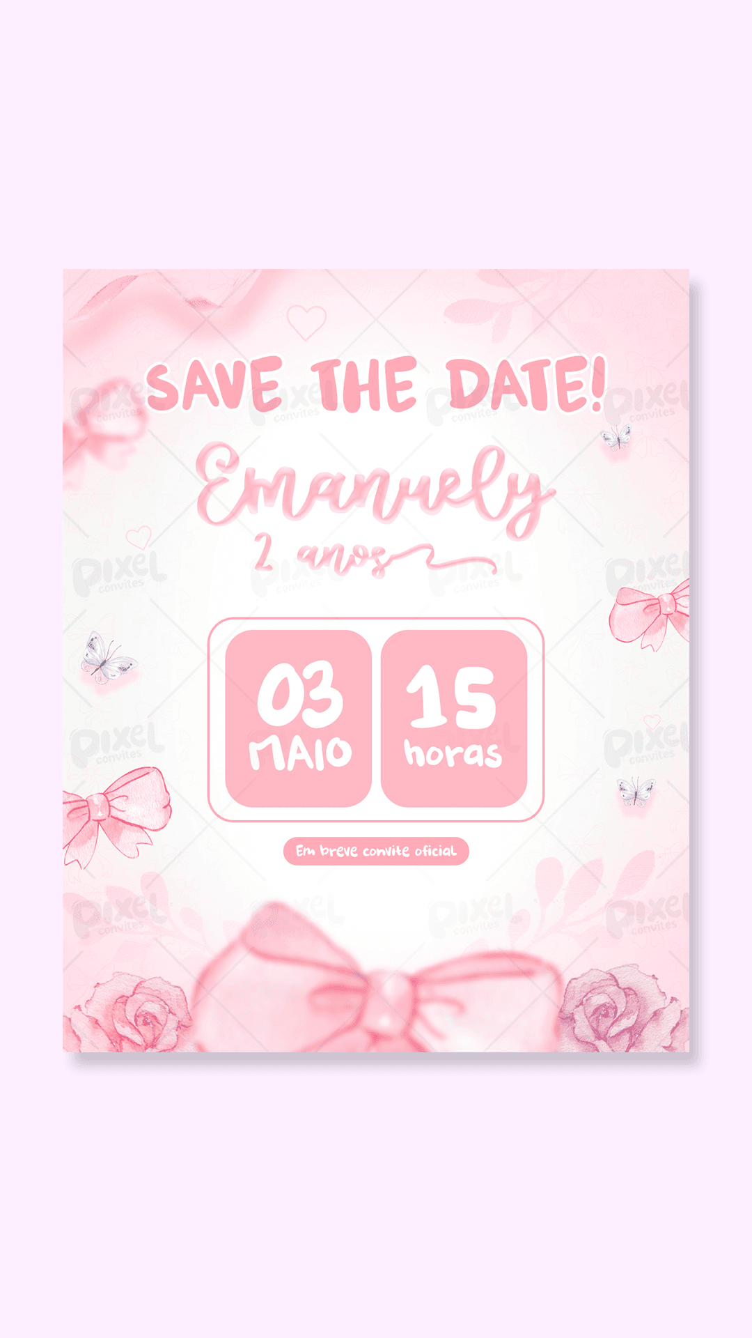 Save The Date Festa De Laços