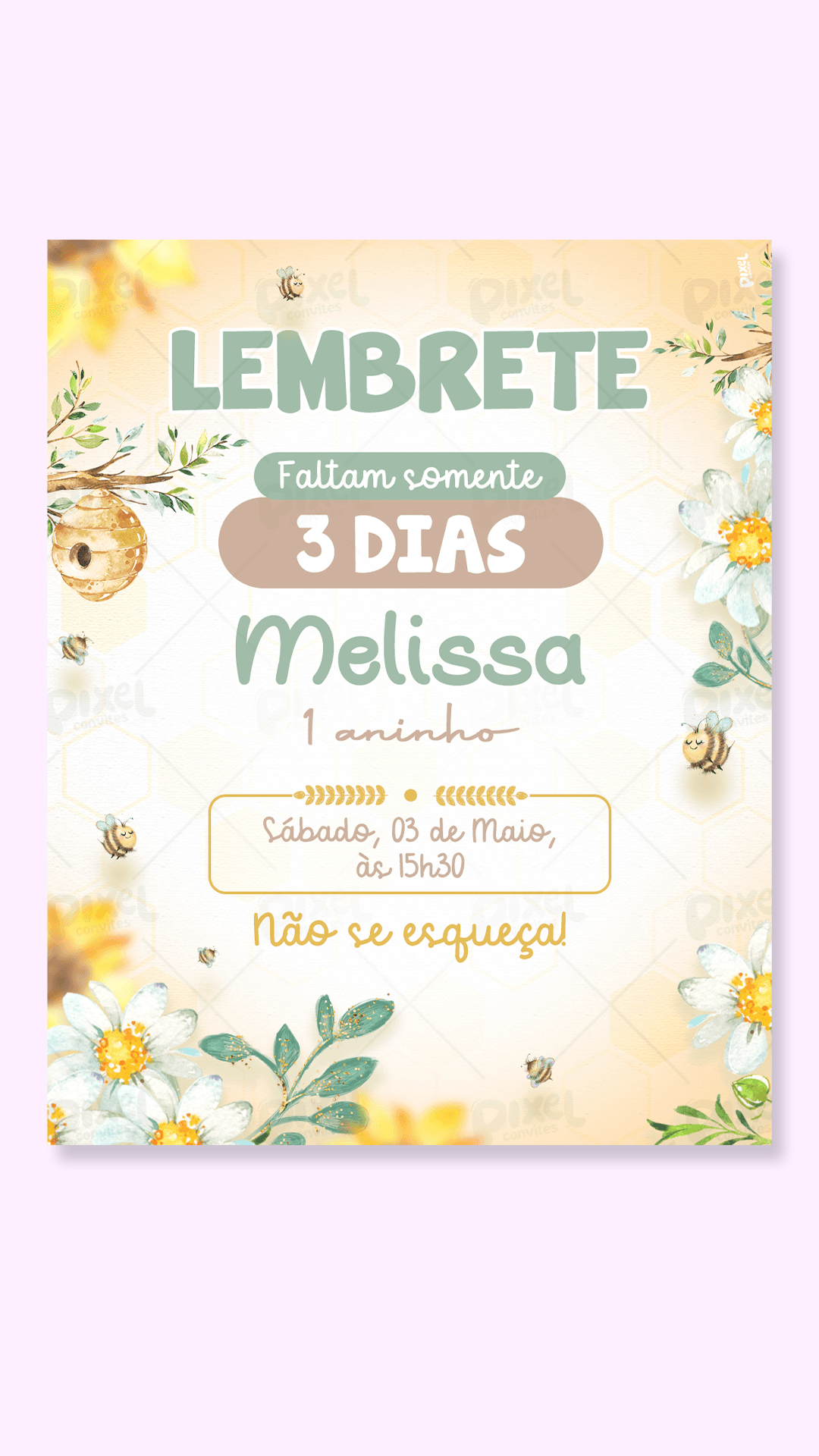 Lembrete Jardim Das Abelhinhas