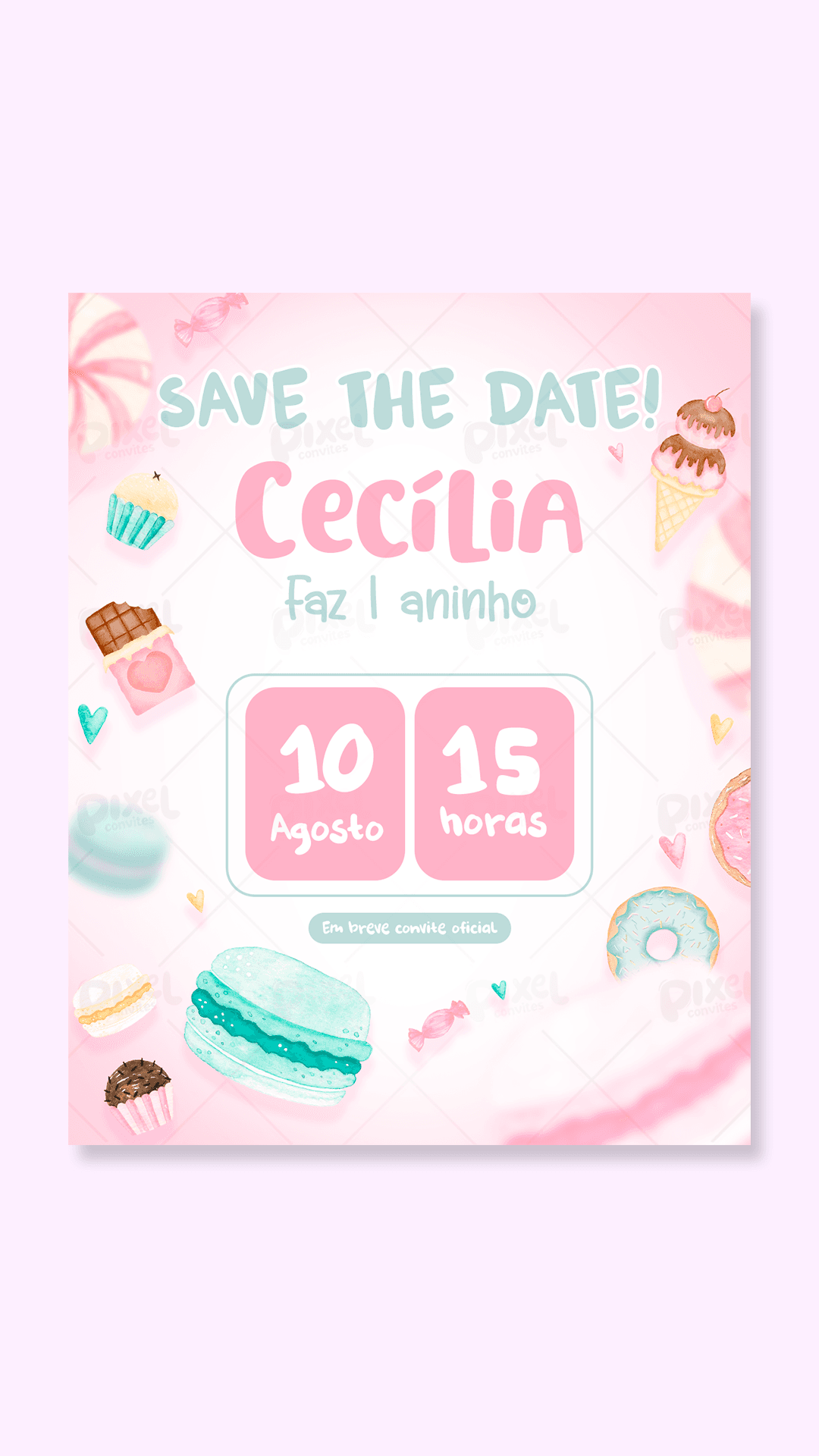 Save The Date Festa Na Doceria