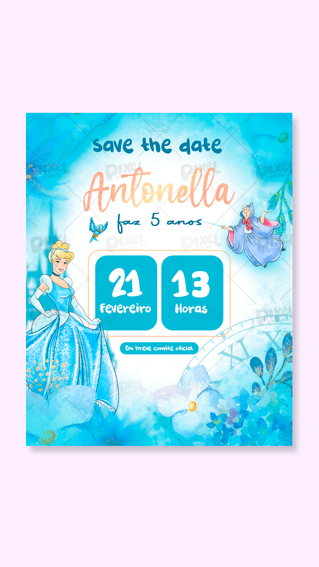 Save The Date O Baile Encantado Da Cinderela