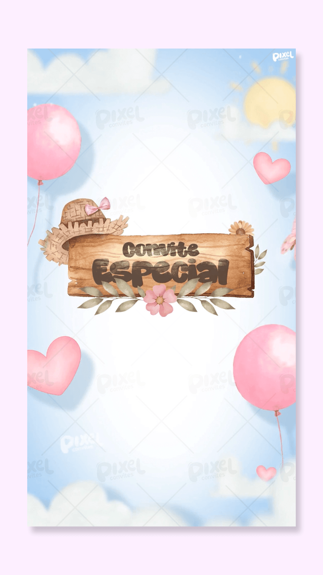 Convite Animado Festa Na Fazendinha - Menina