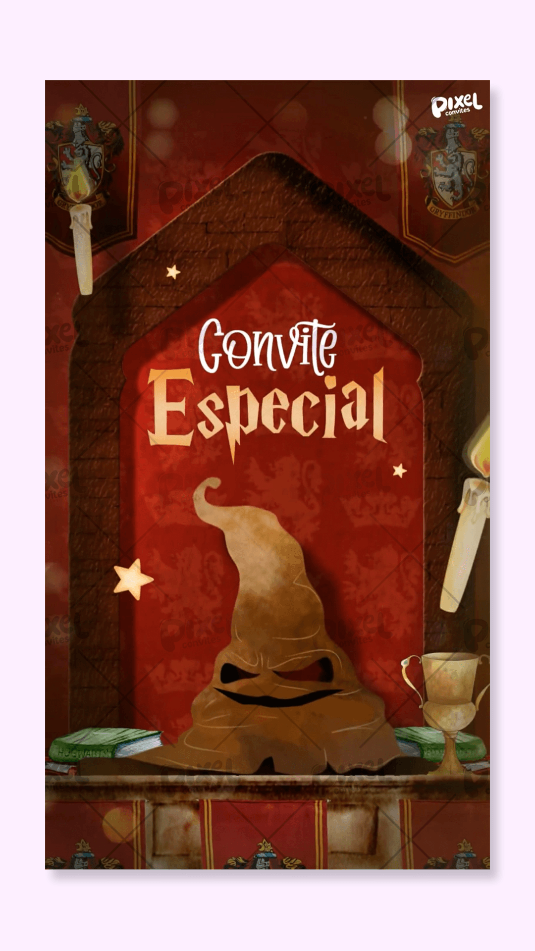 Convite Animado Harry Potter O Escolhido de Grifinória