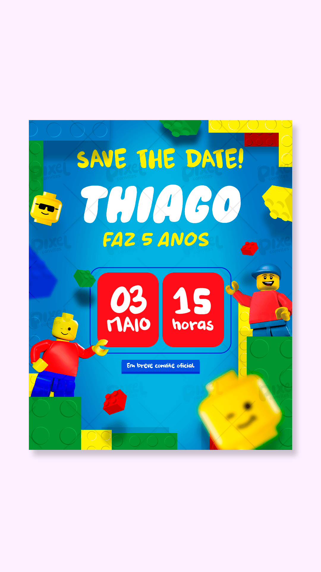 Save The Date Festa Lego