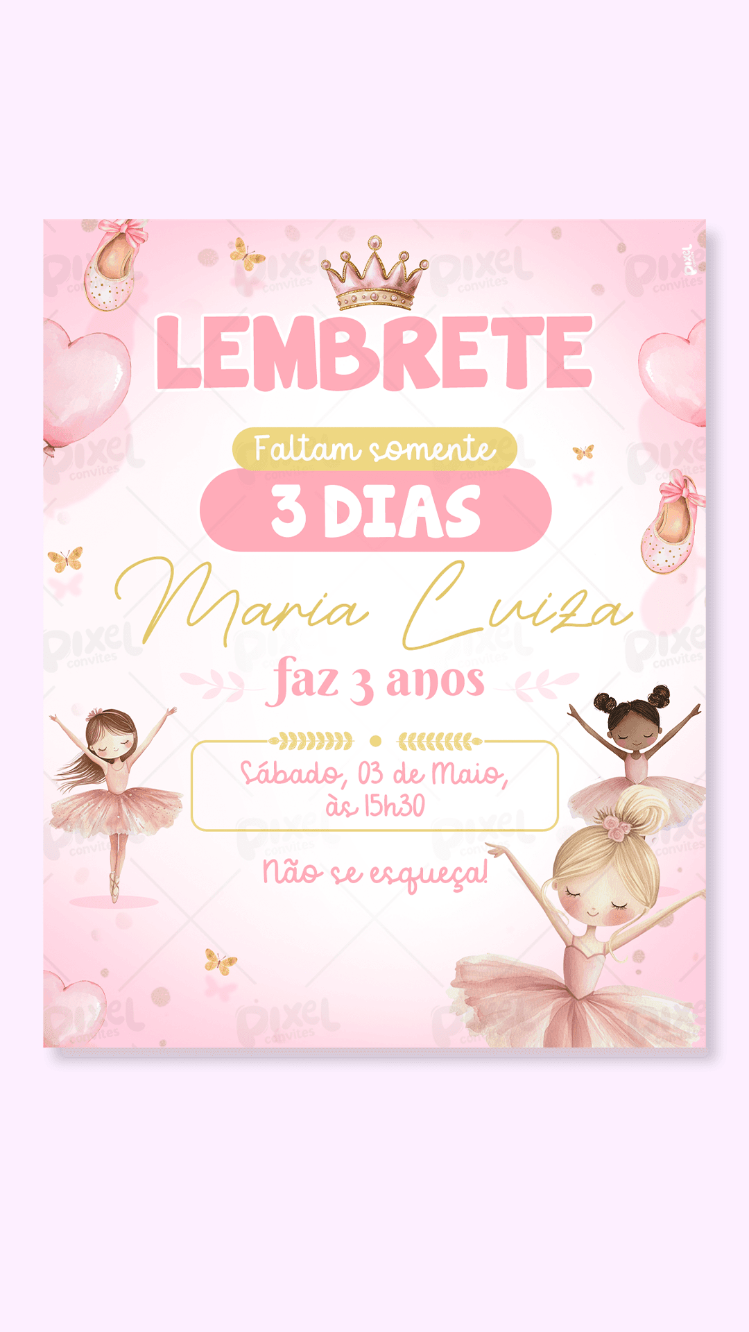 Lembrete Minha Pequena Bailarina