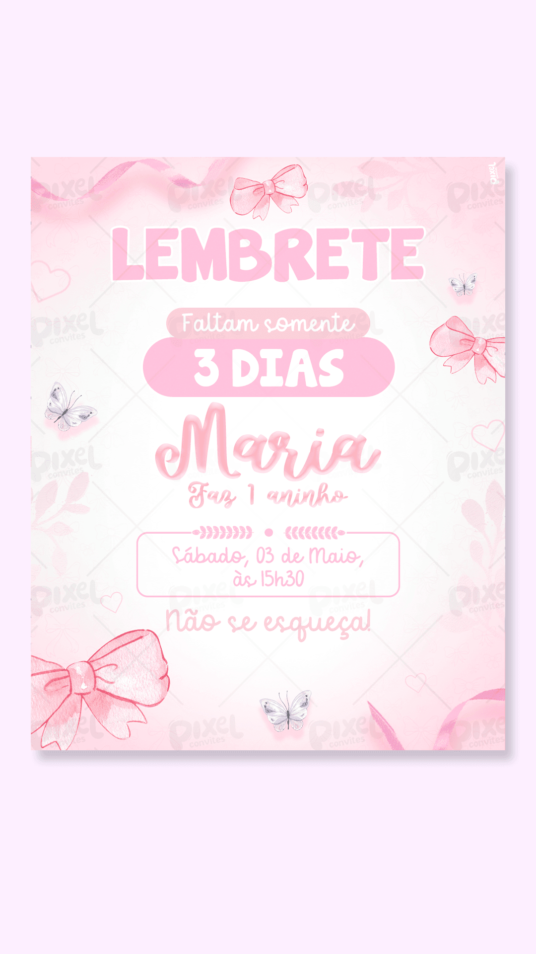 Lembrete Festa De Laços