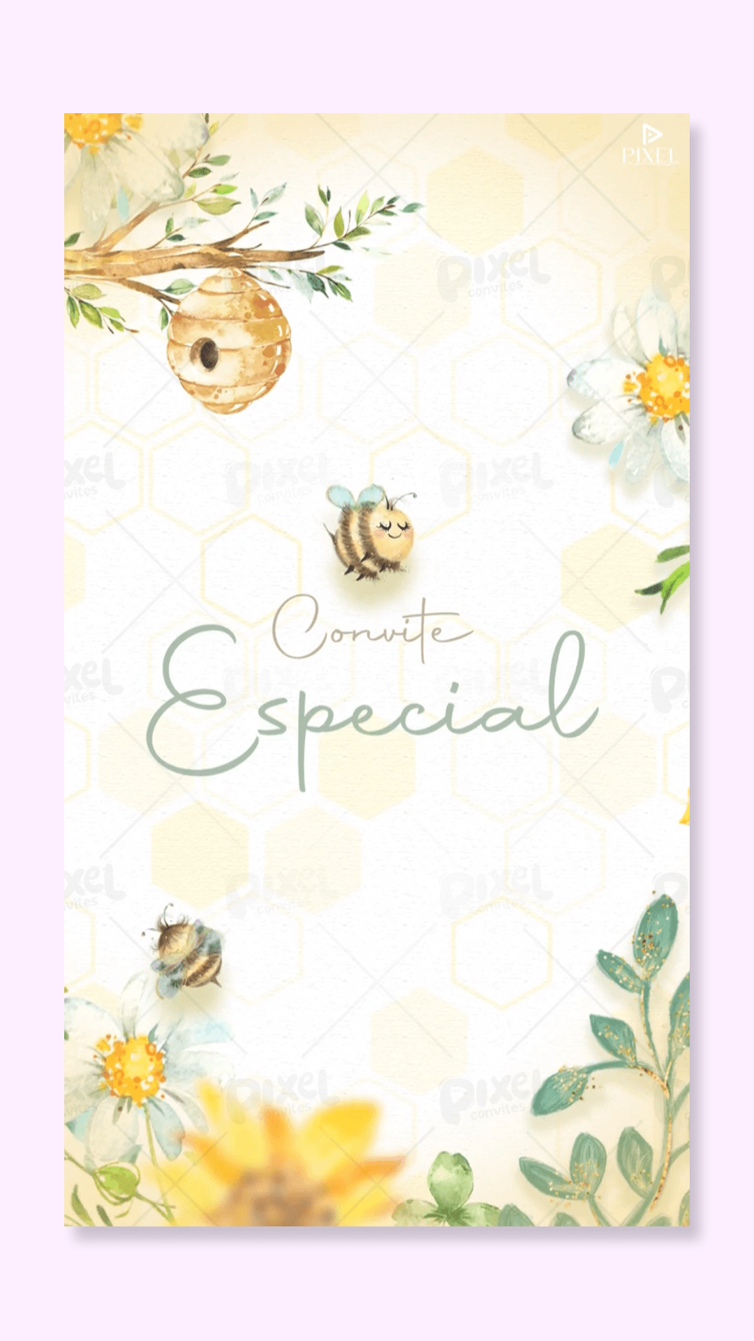 Convite Animado Jardim Das Abelhinhas