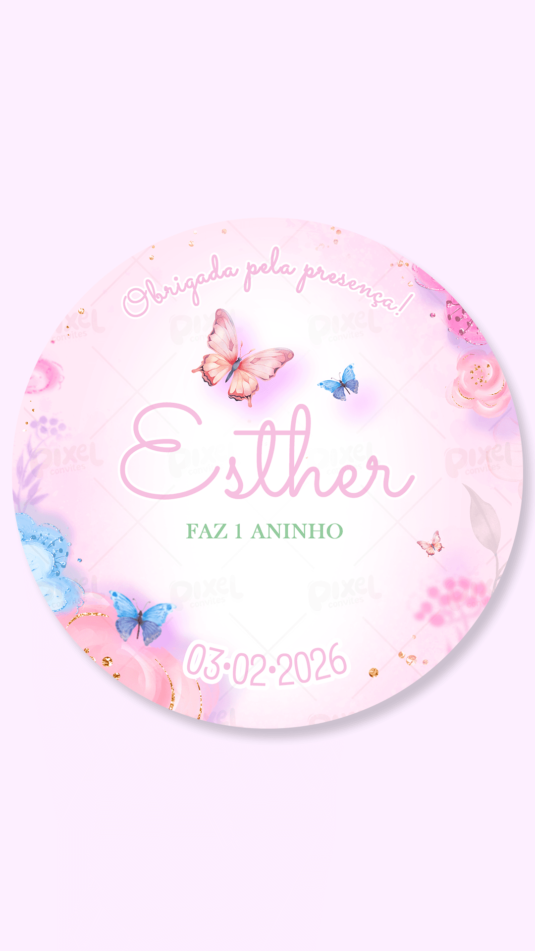 Tag Redonda Jardim Encantado Uma Nova Flor No Jardim