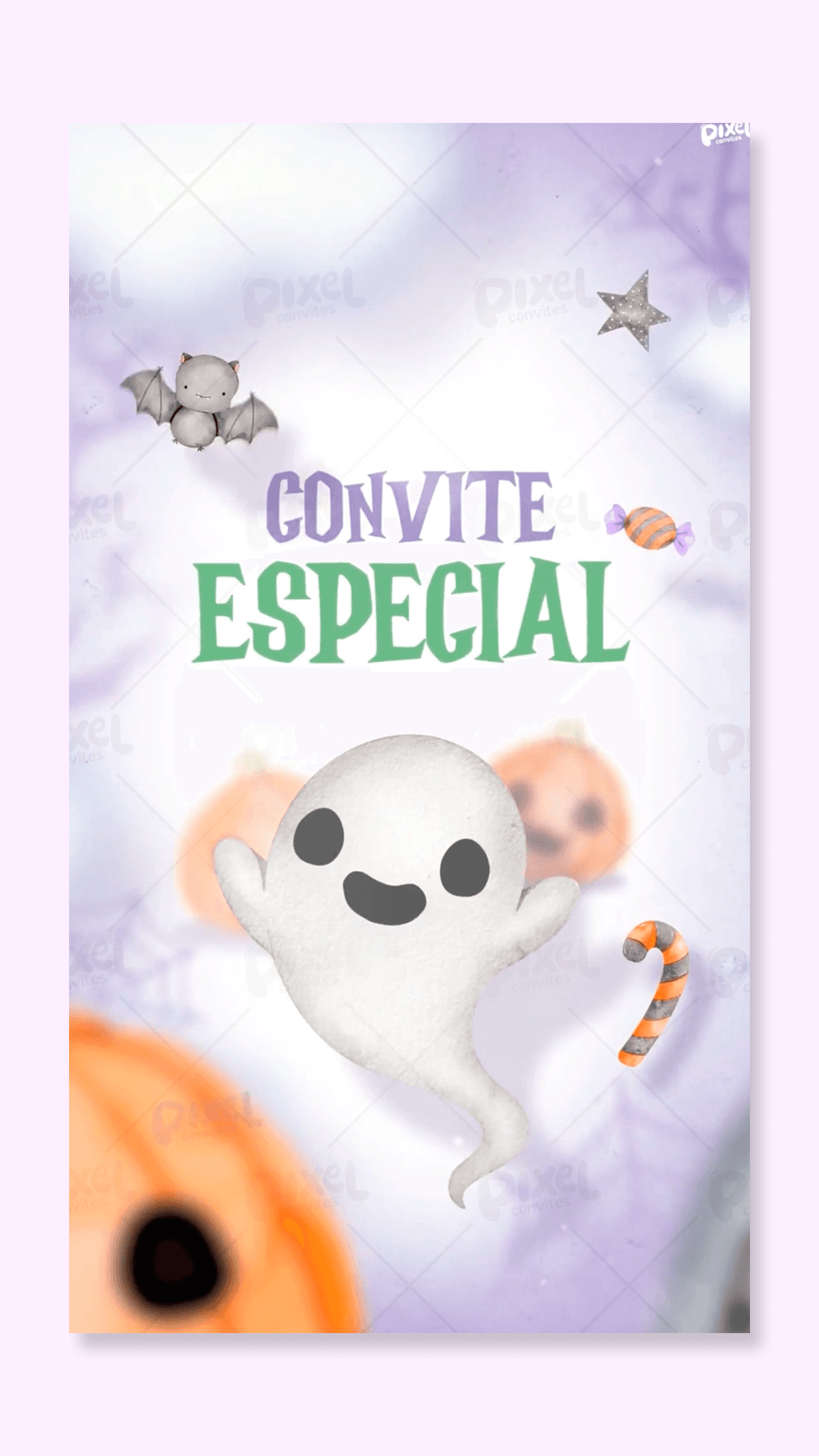 Convite Animado Halloween A Noite Dos Monstrinhos