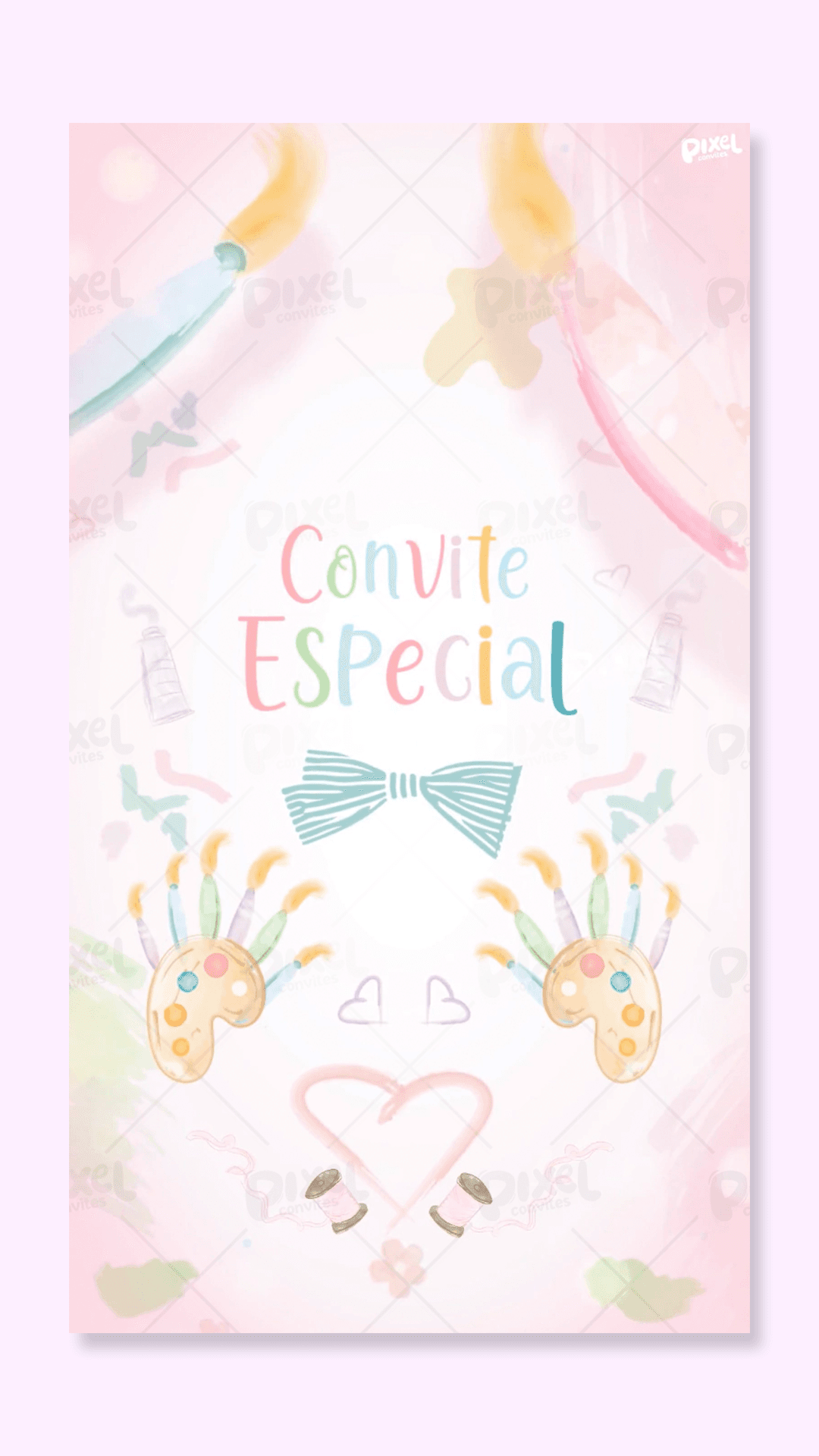 Convite Animado Festa No Ateliê