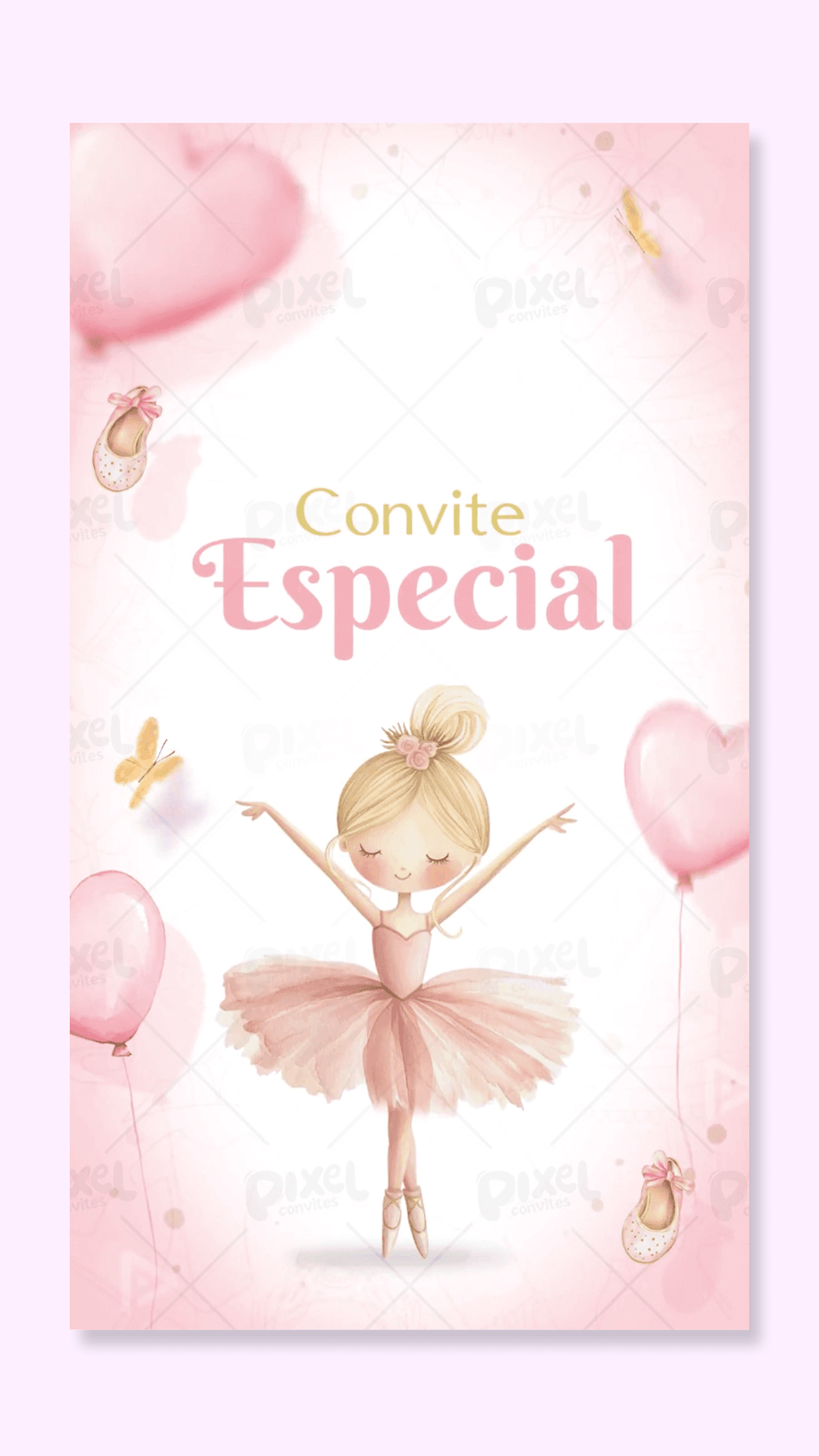 Convite Animado Minha Pequena Bailarina