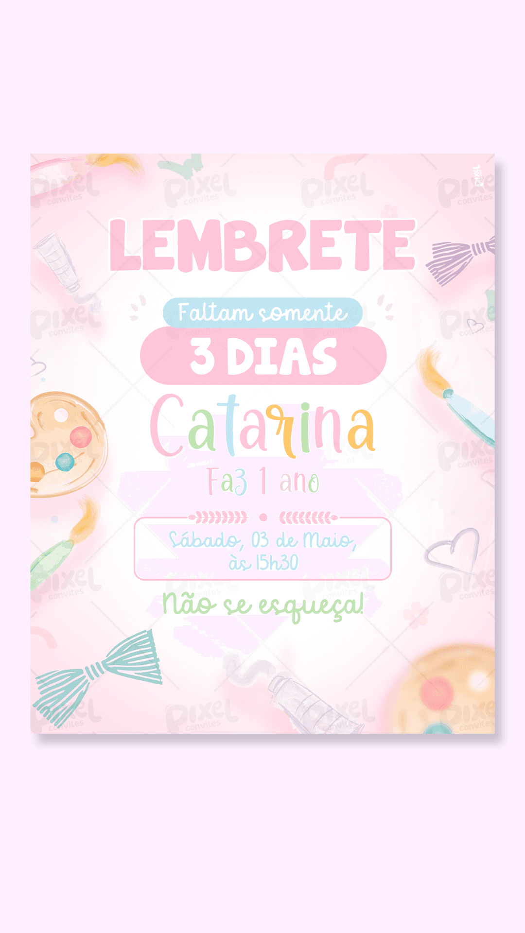 Lembrete Festa No Ateliê