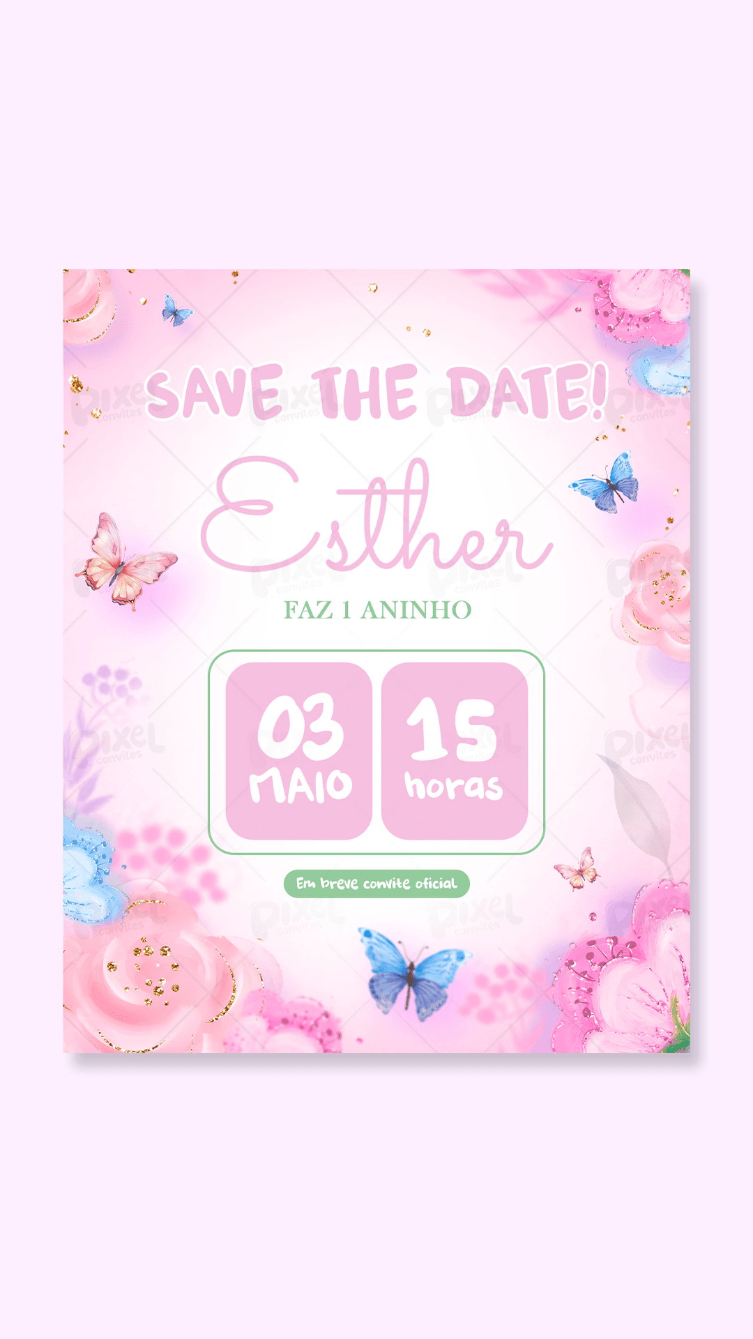 Save The Date Jardim Encantado Uma Nova Flor No Jardim