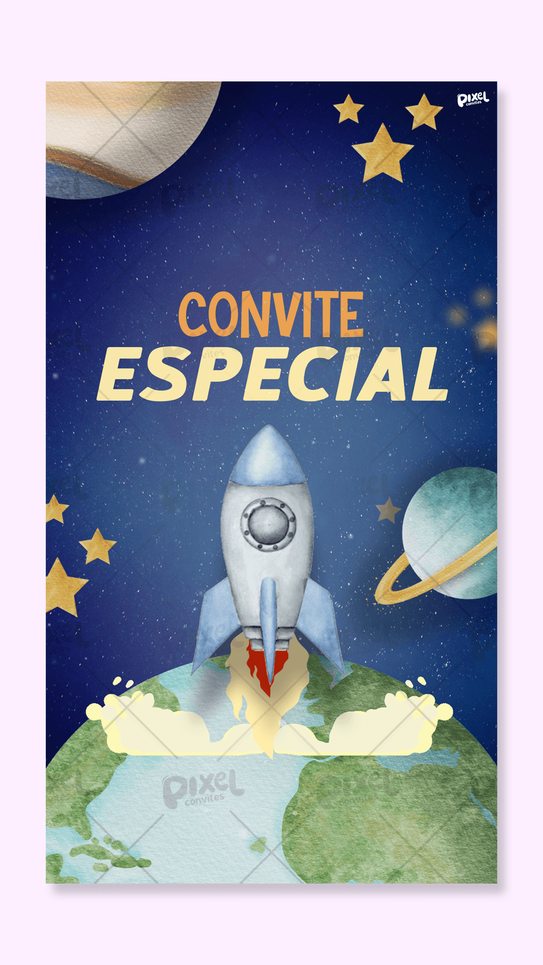 Convite Animado Meu Pequeno Astronauta