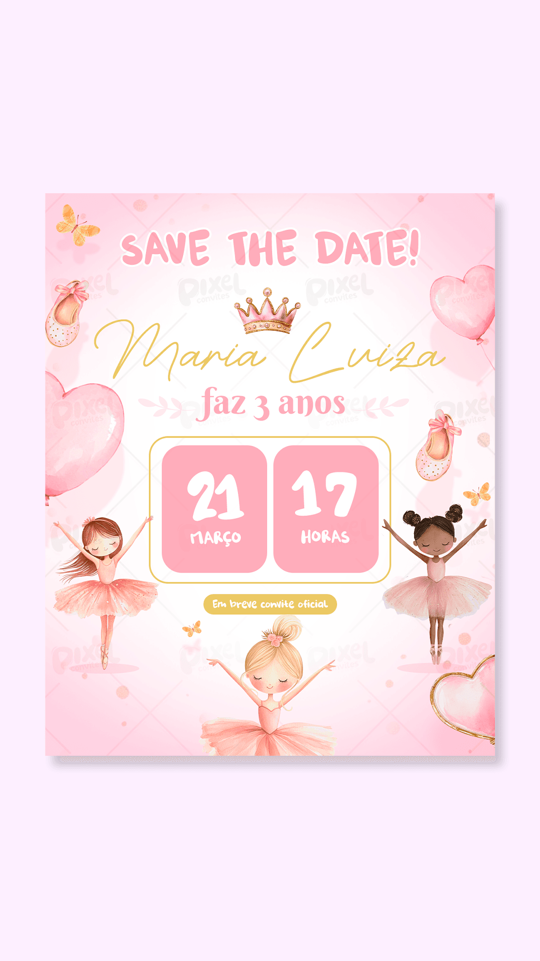 Save The Date Minha Pequena Bailarina
