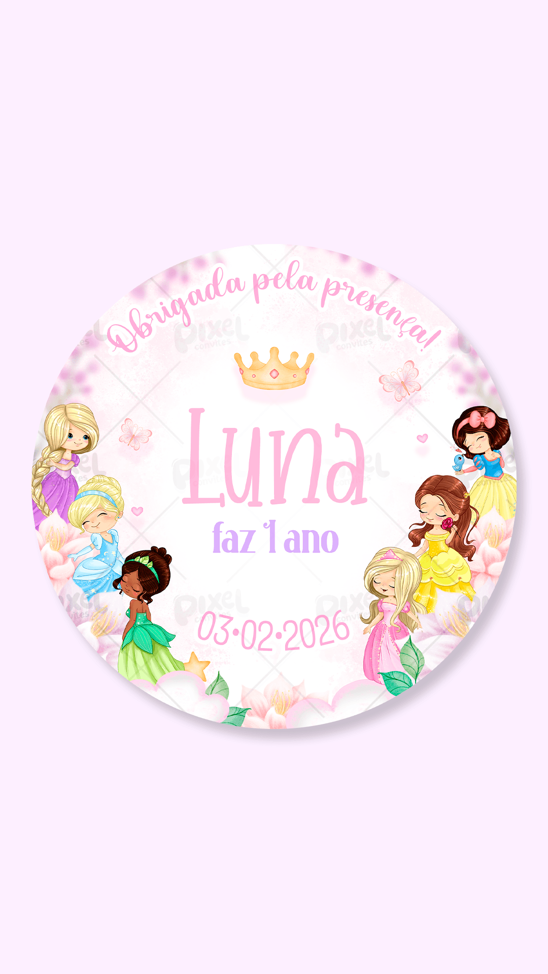 Tag Redonda Princesas Da Disney Baby Uma Nova Princesa No Reino