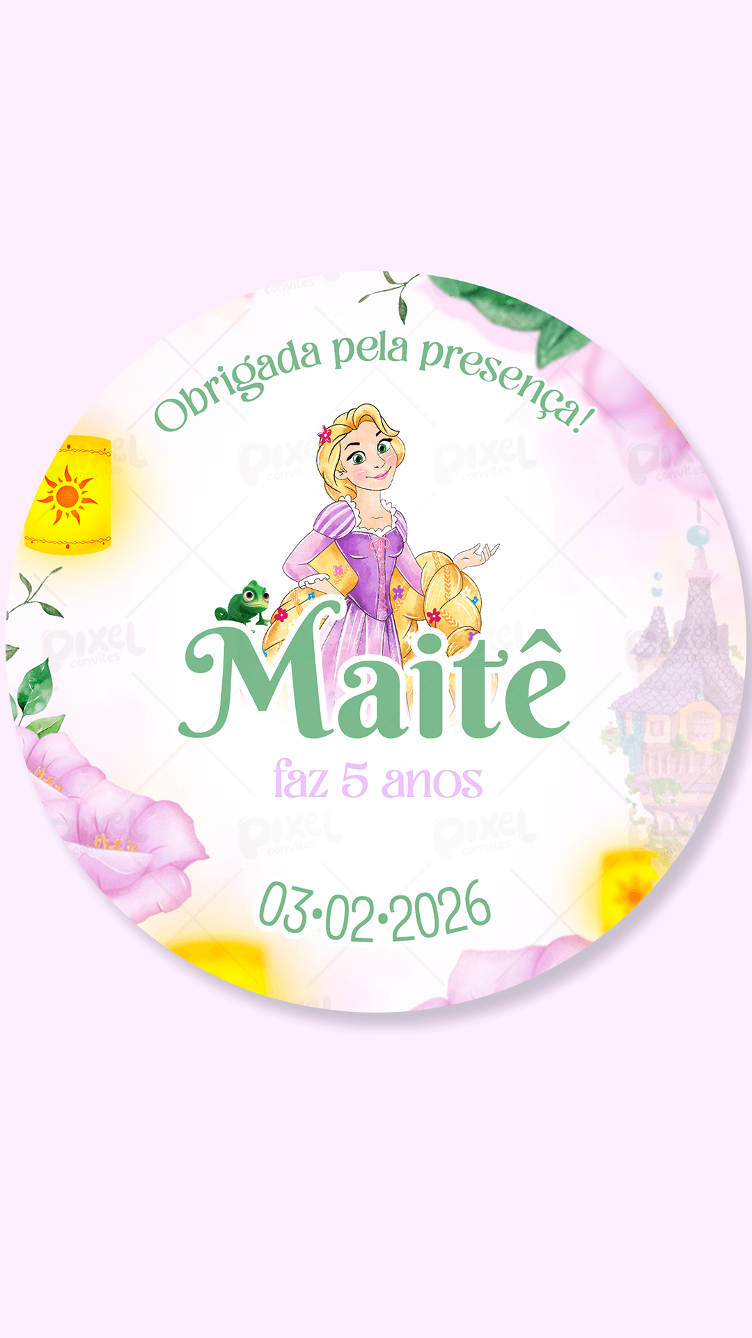 Tag Redonda Rapunzel Festa Das Lanternas