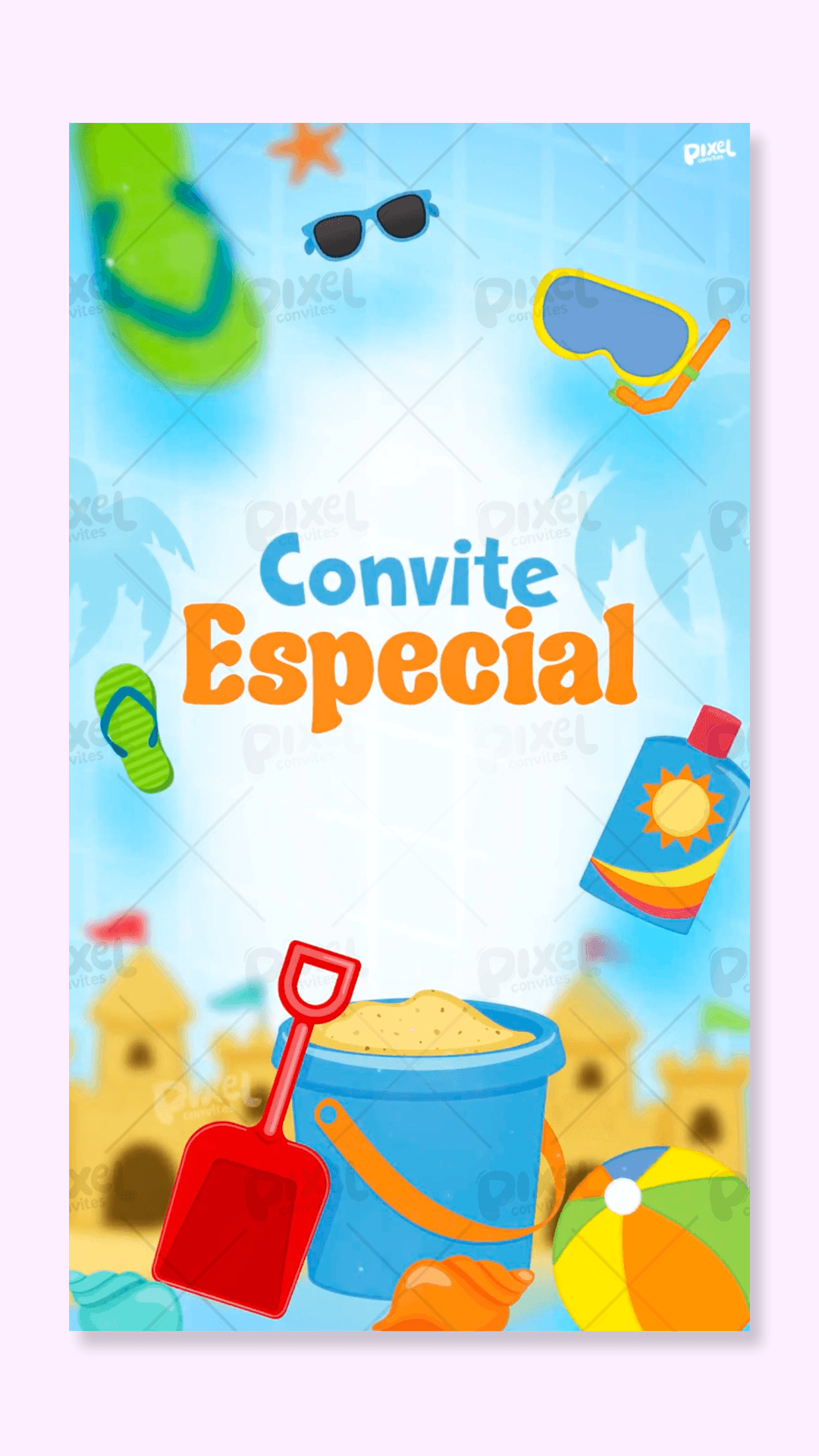 Convite Animado Pool Party Festa Na Piscina - Menino