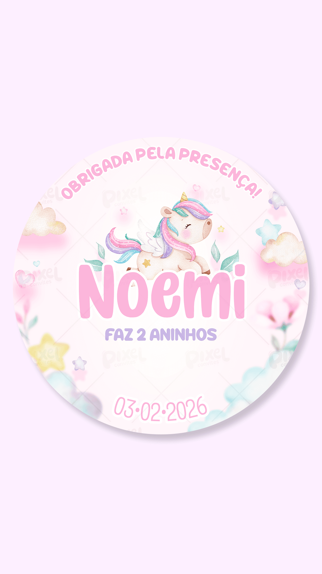 Tag Redonda Mundo Dos Unicórnios