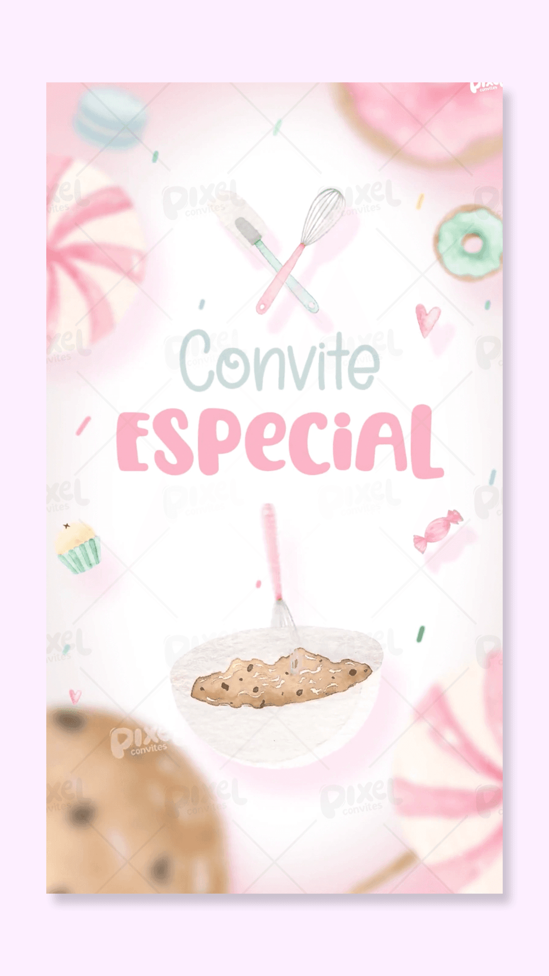 Convite Animado Festa Na Doceria